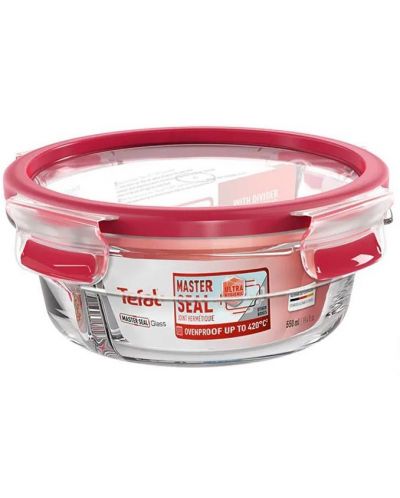 Κουτί φαγητού γυάλινο  Tefal - Clip & Close, 550 ml, κόκκινο - 2