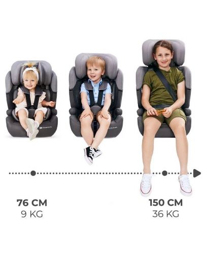 Κάθισμα αυτοκινήτου KinderKraft - Comfort Up, I-Size, 75-150 cm, γκρι - 9
