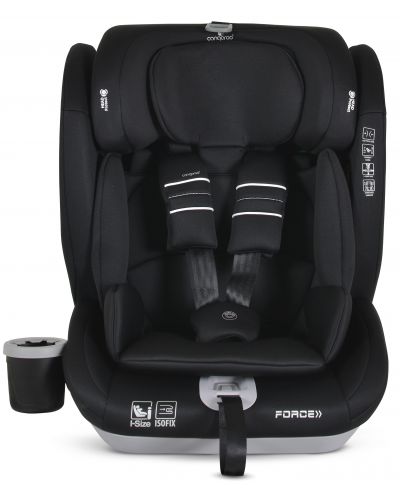 Κάθισμα αυτοκινήτου Cangaroo - Force, i-Size, IsoFix , 76-150 cm, μαύρο - 5