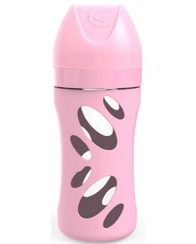 Μπιμπερό  κατά των κολικών Twistshake -ροζ,260 ml - 1