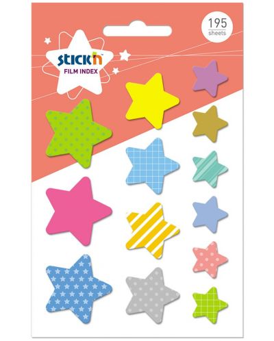 Αυτοκόλλητα χαρτάκια Stick'n - Αστεράκια, 195 τεμάχια, ποικιλία - 1