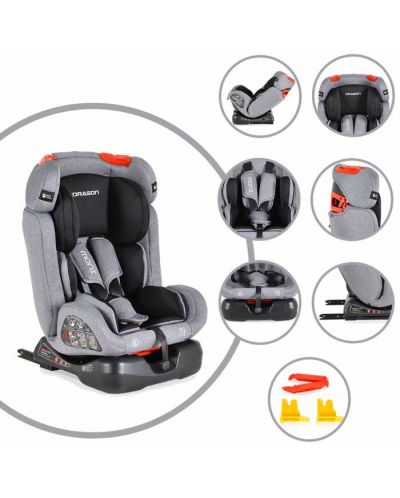 Παιδικό κάθισμα αυτοκινήτου Moni - Dragon, 0-36 kg, Grey - 9
