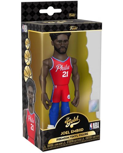 Αγαλμάτιο  Funko Gold Sports: Basketball - Joel Embiid (Philadelphia 76ers) (Ce'21), 13 cm - 3