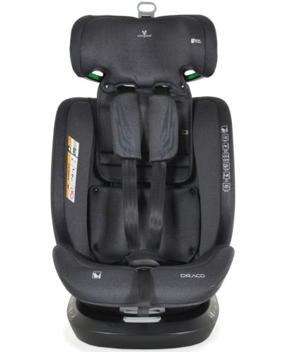 Κάθισμα αυτοκινήτου  Cangaroo - Draco, 360°, I-Size, IsoFix, 40-150 cm, γκρί - 7