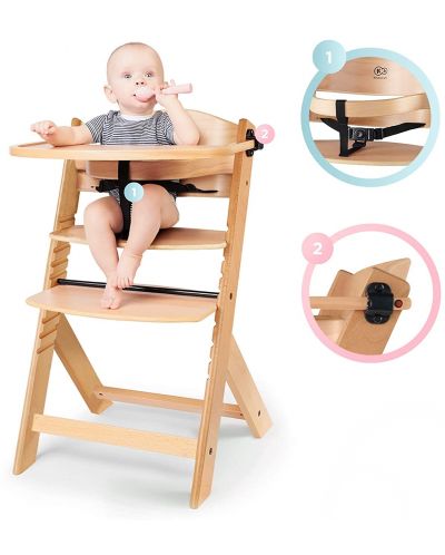 Καρεκλάκι μωρού KinderKraft - Enock, ξύλινο - 6