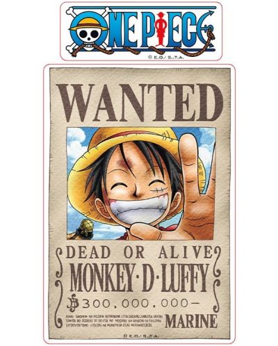 Αυτοκόλλητα ABYstyle Animation: One Piece - Luffy & Zoro Wanted Posters - 2