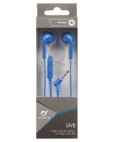 Ακουστικά με μικρόφωνο AQL - Live, μπλε - 2