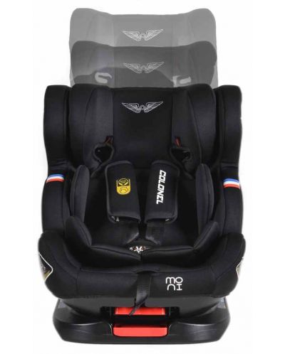 Κάθισμα αυτοκινήτου Moni - Colonel 360, 0-36 kg, с IsoFix,μαύρο - 5