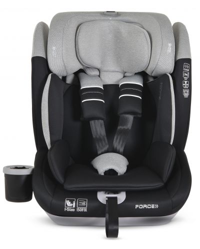 Κάθισμα αυτοκινήτου Cangaroo - Force, i-Size, IsoFix , 76-150 cm, γκρι - 4