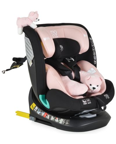 Κάθισμα αυτοκινήτου Moni - Serengeti, IsoFix, I-Size, 40-150 cm, ροζ - 1