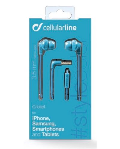 Ακουστικά με μικρόφωνο Cellularline - Smarty, μπλε - 2