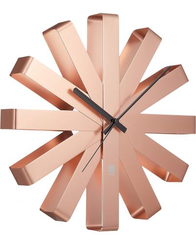 Ρολόι τοίχου Umbra - Ribbon, ροζ - 1