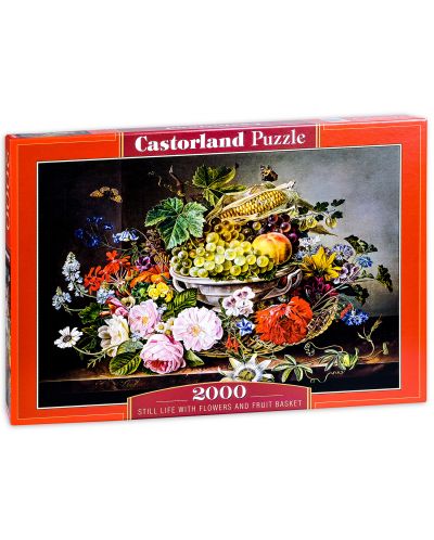 Παζλ Castorland 2000 κομμάτια - Νεκρά φύση με φρούτα και λουλούδια  - 1