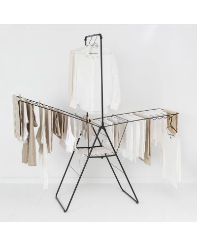 Απλώστρα ρούχων  με πρόσθετη ράβδο Brabantia - HangОn, Matt Black, 25 m - 6