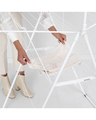  Απλώστρα ρούχων με πρόσθετη ράβδο Brabantia - HangОn, Fresh White, 25 m - 8