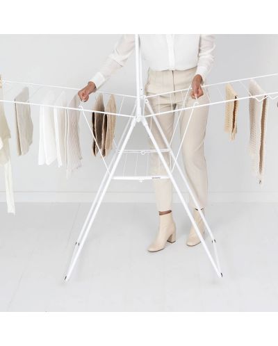  Απλώστρα ρούχων με πρόσθετη ράβδο Brabantia - HangОn, Fresh White, 25 m - 7