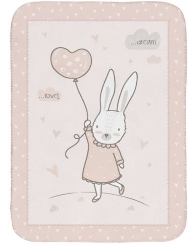 Σούπερ μαλακή παιδική κουβέρτα  KikkaBoo - Rabbits in Love , 80 x 110 cm - 1