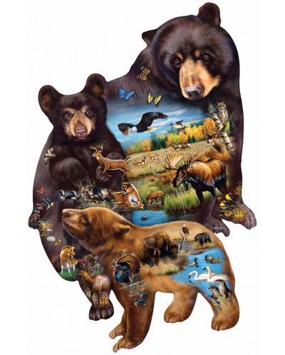 Παζλ SunsOut 1000 κομμάτια - Οικογενειακή περιπέτεια αρκούδας,Cynthia Fisher - 1