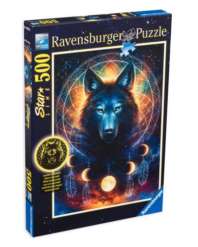 Παζλ Ravensburger  500 κομμάτια - Βλέμμα λύκου - 1