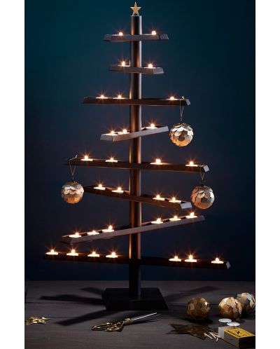 Κηροπήγιο Χριστουγεννιάτικο δέντρο  Philippi - Soho, 20 x 62 x 100 cm, μαύρο - 2