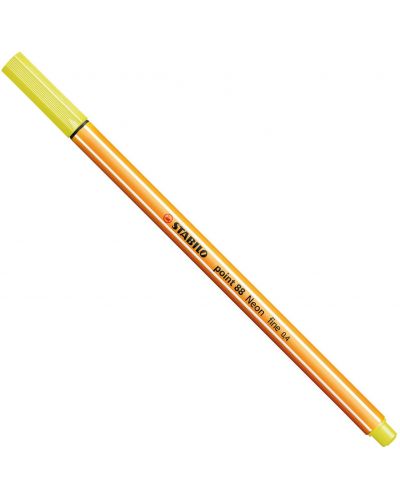FINELINER  Stabilo Point 88 -νέον κίτρινο,0.4 mm - 4