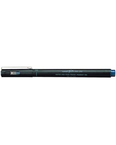 Μαρκαδόρος ψιλής γραφής Uni Pin - PINCS05-200, λοξή μύτη, 0.5 mm, μπλε - 1
