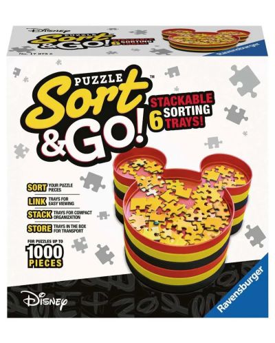 Δίσκοι διαλογής παζλ Ravensburger - Mickey Mouse Sort &Go - 1