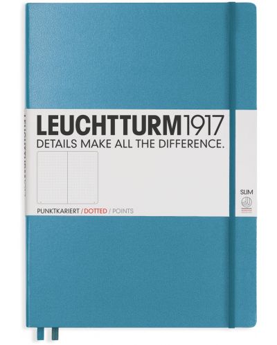 Тефтер Leuchtturm1917 - А4+, διακεκομμένες σελίδες, Nordic Blue - 1