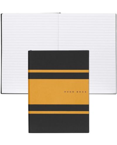 Σημειωματάριο Hugo Boss Gear Matrix - A5, σελίδες με γραμμές, κίτρινο - 3