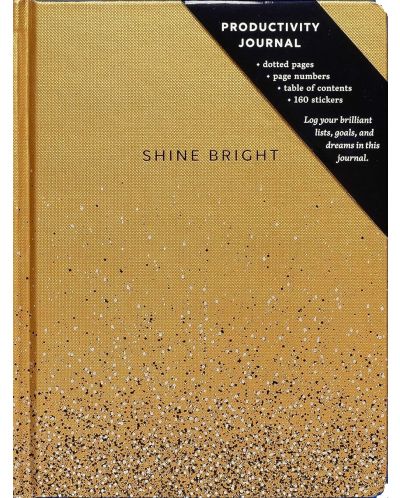 Σημειωματάριο Chronicle Books Shine Bright - Χρυσαφένιο , 96 φύλλα - 1