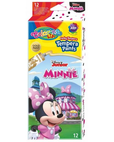 Βαφές Tempera Colorino Disney - Junior Minnie, 12 χρώματα, 12 ml - 1