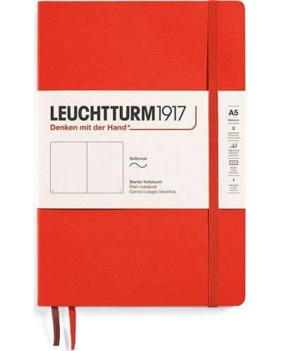 Σημειωματάριο Leuchtturm1917 New Colours - А5, λευκές σελίδες, Lobster, χαρτόδετο - 1