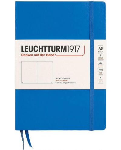 Σημειωματάριο Leuchtturm1917 New Colours - А5, λευκές σελίδες, Sky, σκληρό εξώφυλλο - 1