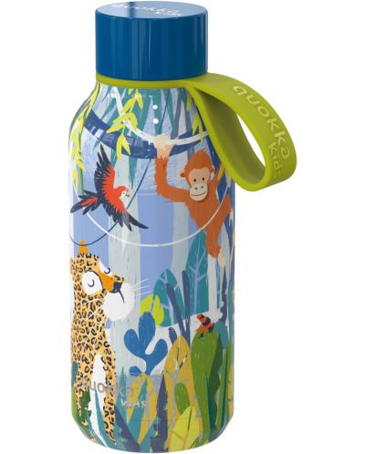 Θερμικό μπουκάλι Quokka Kids - Solid, Jungle, 330 ml - 1