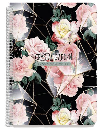 Τετράδιο Black&White Crystal Garden - В5, 105  φύλλα, ποικιλία - 3