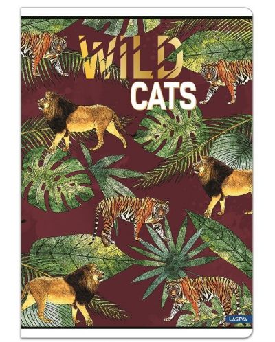 Τετράδιο Lastva Wild Cats - А4, 52 φύλλα, φαρδιές σειρές - 2