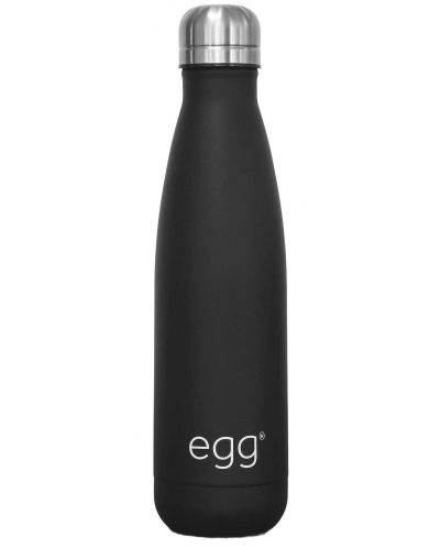 Θερμικό μπουκάλι καροτσιού Еgg 2 - Matt Black, 500 ml - 1