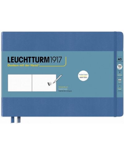 Σημειωματάριο Leuchtturm1917 A5 Sketchbook Landscape - Medium, μπλε - 1