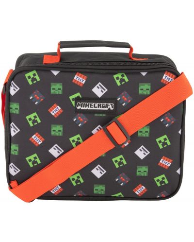 Θερμομονωμένη τσάντα μεσημεριανού γεύματος  Graffiti Minecraft - Black - 1