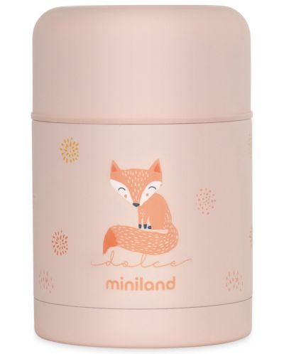 Θερμός φαγητού Miniland - Candy, 600 ml, ροζ - 1