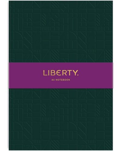 Σημειωματάριο Liberty Tudor - A5, πράσινο, ανάγλυφο - 1
