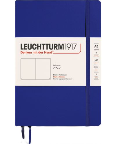 Σημειωματάριο Leuchtturm1917 New Colours - А5, λευκές σελίδες, Ink, χαρτόδετο - 1