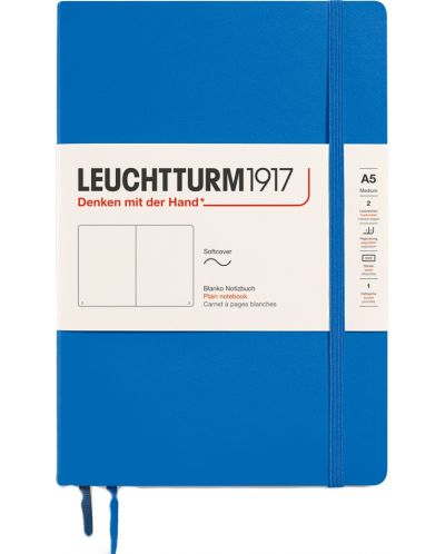 Σημειωματάριο  Leuchtturm1917 New Colours - А5,λευκές σελίδες, Sky - 1