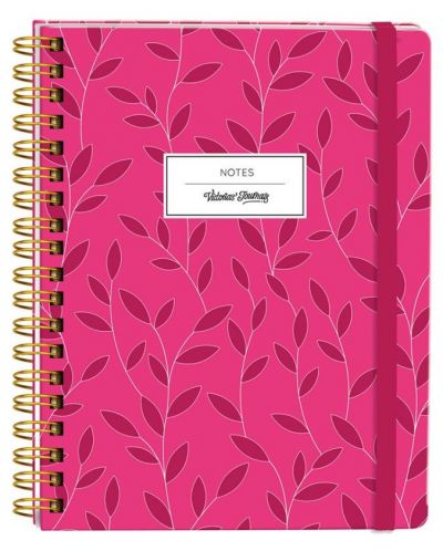 ΣημειωματάριοVictoria's Journals - Ροζ, με σπιράλ, σκληρό εξώφυλλο, 96 φύλλα, А5 - 1