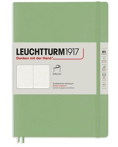 Σημειωματάριο Leuchtturm1917 Composition - B5, ανοιχτό πράσινο, διακεκομμένες σελίδες, μαλακό εξώφυλλο - 1