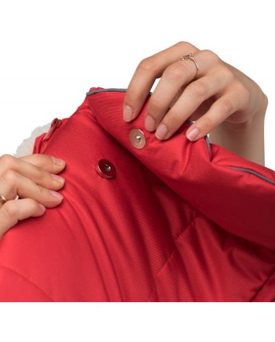 DoRechi Καθολικός υπνόσακος καροτσιού με μαλλί προβάτου Trend -Κόκκινο  - 4