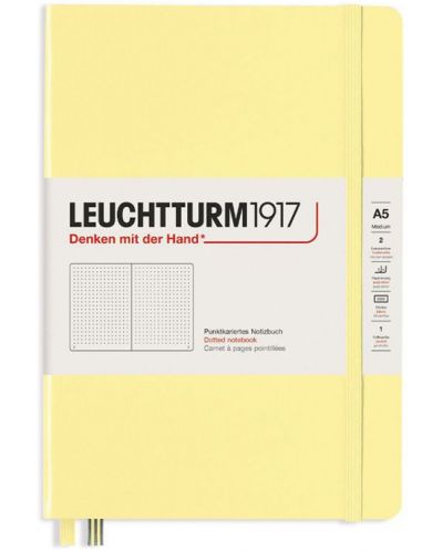 Σημειωματάριο  Leuchtturm1917 - Medium A5, σελίδες με τελείες,Vanilla - 1