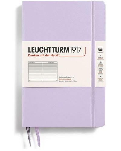 Σημειωματάριο Leuchtturm1917 Smooth Colors - B6+, μωβ, σελίδες με γραμμές, σκληρό εξώφυλλο - 1