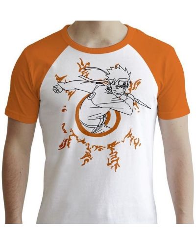Κοντομάνικη μπλούζα ABYstyle Animation: Naruto Shippuden - Naruto (White & Orange) - 1