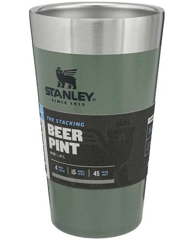 Θέρμο Κύπελλο για μπύρα Stanley The Stacking -Hammertone Green, 470 ml - 3